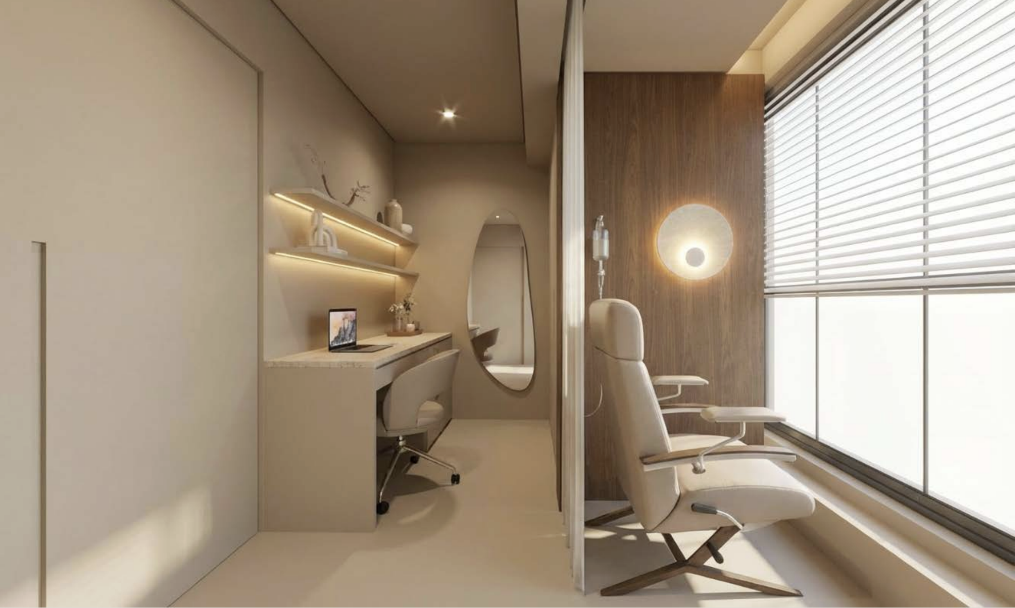 Sala de terapias con luz natural
